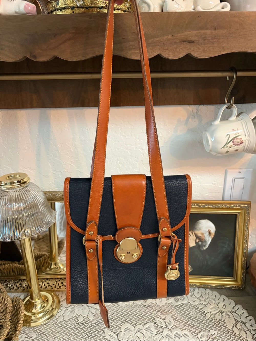 Vintage Dooney & Bourke Lockhart Shoulder Bag